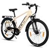HH HILAND Hiland Mountain bike elettrica da 26 pollici, E-MTB con motore da 250 W, batteria da 36 V, 10,4 Ah, freni a disco, mountain bike a 7 marce, per uomini e donne, colore giallo
