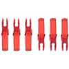 SHARROW 50pcs Cocca a Freccia in Plastica per Tiro con L'Arco Freccia Nock Cocche della Freccia Plastica Nock per ID 6.2mm Frecce di Carbonio Albero a Freccia (Rosso Trasparente)