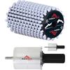RaceWax Roto - Set di spazzole in nylon, 100 mm, con Speed Stick Pro