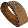 zaizai Ruota Yoga 37 × 20 cm Rotolo elastico posteriore Ruota per pilates in sughero naturale Ruota per pilates in sughero Ruota solida per il fitness Anello per pilates Ruota robusta Allenamento yoga