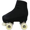 GISI Danza Copripattini in Lycra per Pattinaggio - 100% Made in Italy (M - Misura Pattini 37/39, Nero)