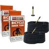 Generico COPPIA DUE 2 CAMERE D'ARIA BICI 700 X 19 23C RV 60 MM