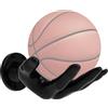Sutowe Portaballoni a forma di mano, decorazione per la casa, salvaspazio, montaggio a parete, per pallacanestro, scultura a mano, supporto nero per pallacanestro, calcio, calcio (confezione da 1)