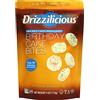 Drizzilicious Torta di compleanno Mini bocconcini di torta di riso 113g | Snack a base vegetale con quinoa, chia e lino - Basso contenuto di grassi, senza glutine, senza latticini, non OGM