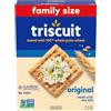 Triscuit Original Whole Grain Wheat Crackers, Vegan Crackers, Family Size, 12.5 oz