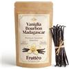 Frutteo 25 Baccelli di Vaniglia Bourbon del Madagascar Premium - Bacche 14/15 cm Carnose e Morbide - Alta Concentrazione di Aroma - Qualità Gourmet (25 Baccelli)