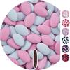 EinsSein 1kg Confetti cioccolato Mix rosa chiaro-azzuro matrimonio battesimo nascita comunione confettata cresima nascita confettis alla laurea decorazioni bimba bomboniere senza mandorla cuoricini