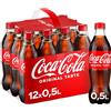 Coca-Cola Classic, puro rinfrescante con inconfondibile sapore Coke in elegante design cult, 12 x 500 ml bottiglia usa e getta