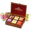 DUE ESSE S.N.C. DI SABATINI ALDO PZ 120 THE, TISANE, CAMOMILLE E INFUSI CON BOX SCATOLA PORTA BUSTINE DA 6 SCOMPARTI IN LEGNO
