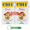 Beni Culinari 18 x Parmalat Chef Panna ai Funghi Porcini, crema con funghi porcini, crema da cucina, ideale per condire i primi piatti di ogni tipo, confezione da 2 x 125 ml + portachiavi Beni Culinari