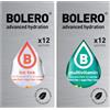 Generico SET 24 BOLERO bustine da 3 grammi 12 Ice Tea Peach Pesca + 12 Multivitamin Preparato istantaneo per Bevande con Stevia e Vitamina C e Senza Zucchero