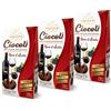 Generico 3X Confetti Crispo Ciocolì Praline di Cioccolato Fondente Ripiene di Alcool Aromatizzato al Gusto Vino Nero D'Avola 100g