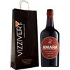 Generico AMARA - Amara Amaro d'Arancia Rossa di Sicilia con Busta Regalo Vizzivery - Amaro di Sicilia - 30% Vol. 1500ml - IDEA REGALO