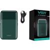 Generic Rasoio Elettrico Barba Uomo Portatile Ricaricabile Sottile Verde Nero VGR V-390