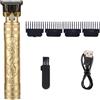dissot Rasoio di Taglio di Capelli Per Ricarica Rasoio Adulto Elettrico Vintage Trimmer Rasoio Casa USB Ricarica Parrucchiere B