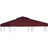 vidaXL Copertura Superiore per Gazebo 2 Strati 310g/m² Bordeaux Tetto Tendone