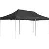 vidaXL Gazebo Pieghevole Classico Elegante Impermeabile Tenda Party Eventi Tendone da Giardino in Lega Alluminio Tessuto Oxfort PVC 6x3 m Antracite