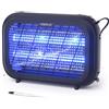YISSVIC Lampada Antizanzare 20W UV Zanzariera Elettrica con Griglia Elettrica a Doppia Faccia,Cassetto Estraibile, Manico in Pelle PU, Sicuro per Uomini e Animali, Uso Interno, Cavo 1.8m