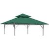 SkyFace Tetto di Ricambio per Gazebo 3x3 m 2 Livelli da Giardino, Telo Copertura per Gazebo Resistente all'Acqua Anti-UV 30+, per giardino, patio, esterni, tende da sole (verde scuro)