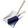 Kamino-Flam Kamino - Flam Set pulizia scopa e paletta con manico, paletta zincata e scopino con manico in legno