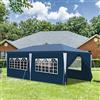 Gimisgu Gazebo da giardino, impermeabile, da 3 x 6 m, verde, con protezione UV, 6 pannelli laterali e finestre, di alta qualità, per festival, feste, riunioni di famiglia
