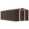 vidaXL Capanno da Giardino in Metallo Marrone 257x497x178 cm Casetta Attrezzi
