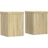 vidaXL Supporti per Piante 2 pz Rovere 15x15x20 cm in Multistrato, Supporto per Fiori, Porta Fiori, Supporto per Piante da Interno, Porta Piante