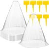 KAWAAN 20 Pz Protezioni per Piante,Cappellino da Sole per Piante con Etichette per Piante,Cappa di Protezione per la Crescita, Proteggi Piante,Campane per Piante da Giardino, Copertura per Campana per Piante