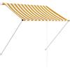 vidaXL Tenda da Sole Retrattile 150x150 cm Giallo e Bianco Tendone Parasole