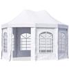 TOOLPORT Gazebo a pagoda 3x4 mTOOLPORT facile e veloce da montare con finestre - robusto telo in PVC 700 bianco
