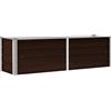 vidaXL Letto Rialzato da Giardino Rettangolare Alto Elegante Staffe Supporto Terrazzo Letto di Coltura Rialzato Marrone 160x40x45cm Acciaio Zincato