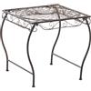 CLP Tavolino da Giardino in Ferro Zarina, Stile Liberty Romantico, Idrorepellente per terrazza, Balcone e Giardino, Colore:Bronzo