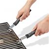 Melko Acciaio inox Maniglia per grill griglia Graticola con Manico in legno per barbecue/grill manico 24 cm