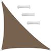 HUAXIQUE Tenda da Sole Tenda a Vela Impermeabile Rettangolo Quadrato Triangolare Tendalino 2.5x2.5x3.5m Tenda da Sole Telo Parasole Ombreggiante per Esterno Terrazzo Balcone Giardino Marrone