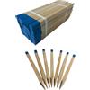 Ogrodzenia Wiklinowe 25 Paletti in Legno di Faggio 25x25 mm - Lunghezza 40 cm - Punta Verniciata Blu - Paletti di Riferimento per Rilievi Geodetici e Segnalazione - Pali da Giardino e Recinzione Robusti