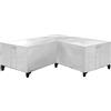 Generic Copridivano angolare da Giardino Impermeabile 420D Oxford L Forma Coperture per Divani da Giardino Esterno Copertura Protettiva (250 * 250 * 100cm,Argento)