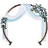HSPLXYT Arco nuziale da esterno per cerimonia, arco nuziale rotondo, arco da giardino, arco in legno, per cerimonia nuziale, festa, proposta di matrimonio, giardino, spiaggia e decorazione della foresta.