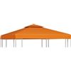 vidaXL Telo di Copertura Arancione 3x3m Ricambio Tettuccio Gazebo Tenda
