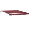 vidaXL Tenda da Sole Retrattile Automatica Bordò 300x250 cm