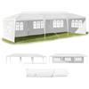 KOMFOTTEU Gazebo Pieghevole 3 x 9 m Con Protezione UV, Tenda da Festa Con 5 Pareti Laterali Rimovibili, Portatile, Con Borsa, per Giardino e Birra, Feste, Matrimoni