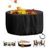 TYPYMY Copertura Per Mobili da Giardino,Copertura Tavolo Esterno Impermeabile,Coperture per Mobili da Giardino,Copritavolo Esterno Impermeabile,Panno Oxford Impermeabile Copertura,90x90cm,Nero