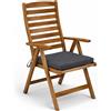 POKAR Cuscini Giardino Esterno per Panche Cuscino Panca Panchina Copri Cuscino Divano Dondolo da Giardino (40 x 40 x 5, Antracite)