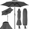 Kingsleeve® Ombrellone da Balcone 200 cm Protezione UV 80+ con Custodia e Manovella Inclinabile Idrorepellente, Alluminio da Giardino Spiaggia Terrazza 2 Metri