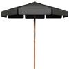 COSTWAY Ombrellone da Giardino 300 cm, Ombrellone da Esterno con Pulsante Manuale e Inclinazione Regolabile, Protezione UV, Ideale per Piscina, Balcone, Giardino (Grigio)
