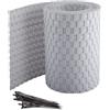 PINTO FERRAMENTA E-COMMERCE Pinto FERRAMENTA Striscia Frangivento Frangisole Rattan Schermatura Privacy Balcone Ringhiera Cancelli Terrazzi Pannelli Recinzioni Esterno PVC h19cm x 2.0mt Fascette Omaggio (1, Bianco)