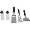 Weber 6776 Essential - Set di utensili per griglia, 5 pezzi, colore: Argento
