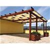 TENDAGGIMANIA Fascia Ombreggiante per pergola PVC Impermeabile 650 gr/mq- Misura 75 cm x 600 cm - Colore Bianco- Teli per Pergolati Onde SU MISURA Telo Copertura Pergolato Gazebo