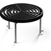 höfats - Bowl 57 Sear Grate - griglia in ghisa Ø 26 per Una Superficie di Grigliata aggiuntiva sulla plancha Bowl 57 - Supporto Sicuro e Regolabile in Altezza - attrezzo di Sollevamento Incluso