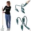 Kadax Grubber, artiglio da giardino, zappa da giardino allentarsi il pavimento, coltivatore giardino, a mano in metallo, artiglio di fiori, accessori da giardino (3 denti, con maniglia di legno)
