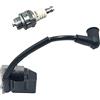 Realman Bobina di accensione per decespugliatori McCulloch MAC250B, MAC250B GT, MAC250L, 250CXT, Promac 320X, BVM250, BVM240, Partner BV24, Colibri, Colibri, T210, HG55, B250B, B250L, T330, T330+
